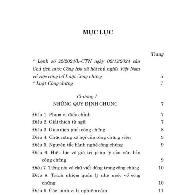 Luật công chứng năm 2024 - bản in 2025