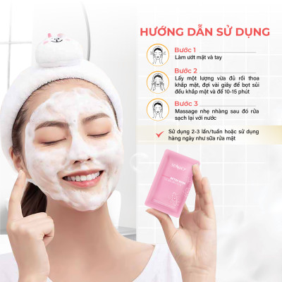 Mặt nạ sủi bọt thải độc Sennio Nano Phyto Detox Mask dưỡng ẩm trắng da gói 5ml SNO 808-1