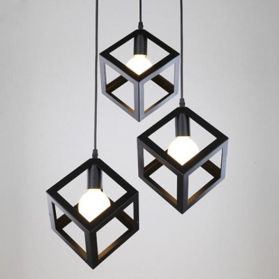 Đèn thả khối hình học khung sắt cao cấp