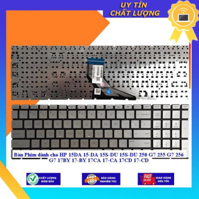 Bàn Phím dùng cho HP 15DA 15-DA 15S-DU 15S-DU 250 G7 255 G7 256 G7 17BY 17-BY 17CA 17-CA 17CD 17-CD - MÀU ĐỒNG - CÓ ĐÈN - Hàng Nhập Khẩu New Seal