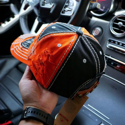 Nón nam, mũ lưỡi trai Ông Địa U rách phối vải jeans form đẹp thời trang đường phố