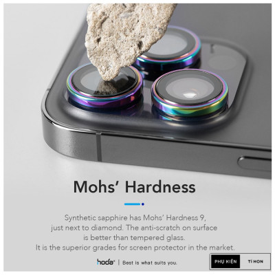 Dán Camera Hoda Sapphire cho iPhone 15 Pro Max/ 15 Pro - Hàng nhập khẩu