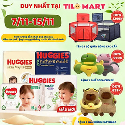 Combo 3 Tã Quần Siêu Cao Cấp Huggies Platinum Nature Made XL38 (38 Miếng)