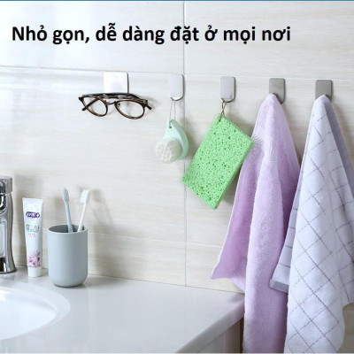Móc Dán Tường Chịu Lực Nhỏ Gọn, Móc Inox Chắn Chắn, Móc Dính Tường Siêu Dính, Treo Đồ Đa Năng, Tiện Dụng Gia Đình, Taky Home 2002