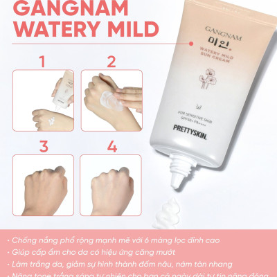 Kem chống nắng cấp nước dành cho da khô Pretty Skin Gangnnam Min Watery Mild Sun Cream