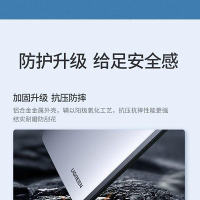 Ugreen UG70501CM301TK 2.5 3.5 Inch hỗ trợ đến 16tb box ổ cứng cổng Type C gắn pc cổng Usb 3.1 Gen2 - HÀNG CHÍNH HÃNG