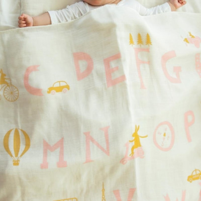 Khăn cho bé đi du lịch Orunet - Japan (35x35cm), chất liệu cotton OGWL1004, OGWL2004, OGWL3004