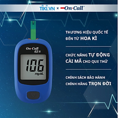 Máy Đo Đường Huyết On Call EZ II Dễ Sử Dụng, Cho Kết Quả Trong 10 Giây - Chưa Có Que Thử