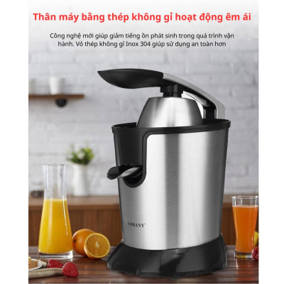 Máy vắt cam, máy ép cam SOKANY SK-651E - Công suất 350W, vắt cam nhanh chóng, tiện lợi, dễ dàng vệ sinh, sử dụng - HÀNG CHÍNH HÃNG