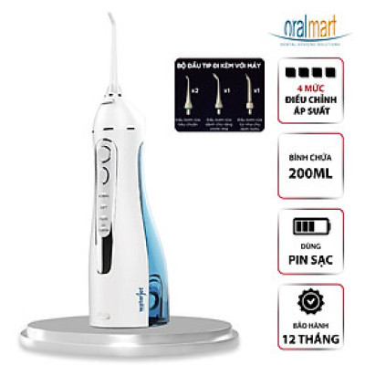 Máy tăm nước cá nhân không dây Waterjet Flosser Cordless Maxi (4 đầu tăm, dùng được cho người niềng răng)