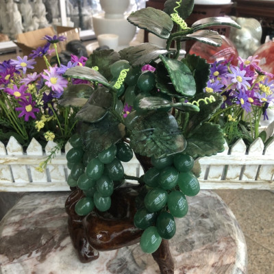 Cây nho phong thủy đá thạch anh xanh - Cao 30 cm