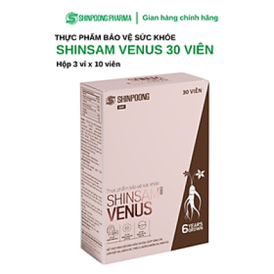 [Hộp 30 Viên] Viên uống SHINSAM VENUS hỗ trợ tăng độ đàn hồi cho da, sáng da, làm đẹp da, giảm nhăn da, nám da - SHINPOONG PHARMA