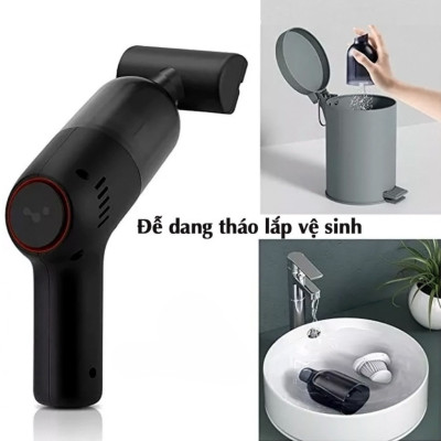 Máy Hút Bụi Doron D-01 Không Dây Cầm Tay Mini, Lực Hút Mạnh, Công Suất 120W, Hút Bụi Ô Tô, Giường Nệm, Máy Tinh Tiện Lợi - Hàng Chính Hãng