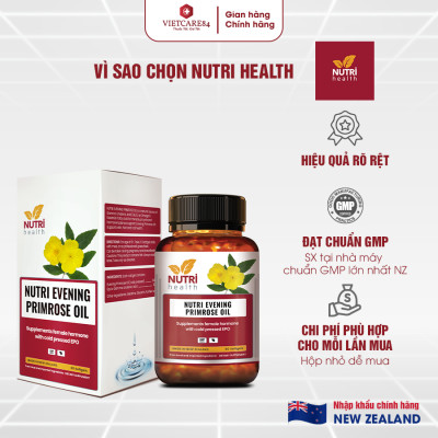 Viên Uống Bổ Sung Nội Tiết New Zealand Nutri Evening Primrose Oil 60 Viên | Giúp Bổ Sung Nội Tiết Tố - Nhập Khẩu Chính Hãng
