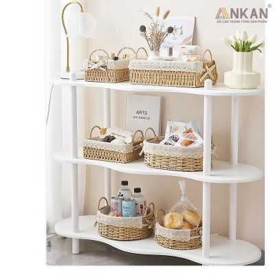 Giỏ Decor Có Quai Xách – Bộ 4 Kiểu Dáng Thủ Công Đẹp Mắt, Lót Vải Vintage, Đựng Đồ & Trang Trí Tinh Tế