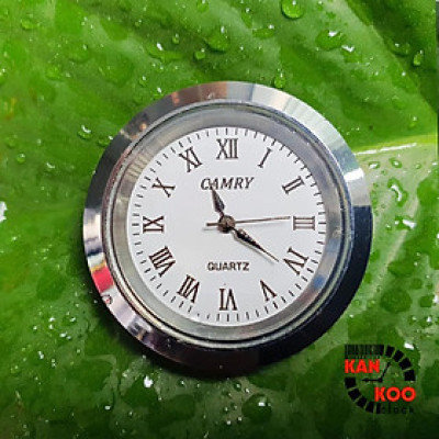 Mặt đồng hồ để bàn Camry đường kính 3.7cm màu VÀNG dùng để gắn đồng hồ để bàn pha lê, đồng hồ để bàn gỗ, đồng hồ decor