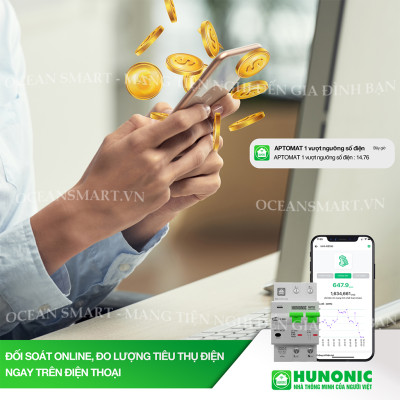 Aptomat Thông Minh Đo Năng Lượng HUNONIC Notec - HNATME