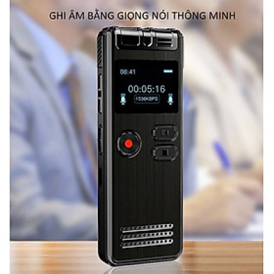 ROGTZ - Máy Ghi Âm Chuyên Nghiệp GH-Q6(SK06) Micro đa hướng Ghi âm dải rộng Loại bỏ tạp âm Hỗ trợ thẻ gắn ngoài lên tới 128Gb Nghe nhạc Mp3 Vỏ kim loại Màn LCD Pin Lithium 200mAh Sạc nhanh USB Tương thích nhiều HĐH - Hàng Chính Hãng