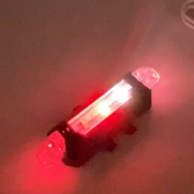 Đèn Hậu Xe Đạp Cảnh Báo Gắn Cốt Yên 2 Màu Cảnh Báo Sáng Cùng Lúc (Đỏ Trắng) Sạc Điện USB Nhiều Chế Độ Chống Nước Giúp Đạp Xe An Toàn Ban Đêm Mai Lee 