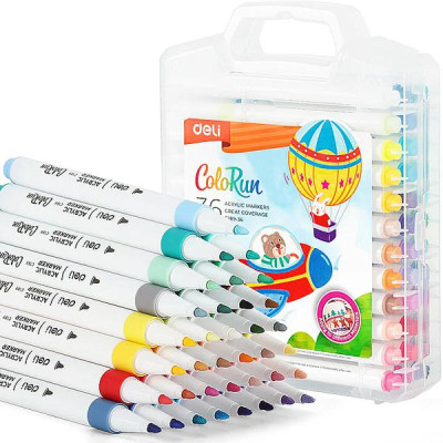 Hộp 36 Bút Marker Acrylic - Deli EC189-36