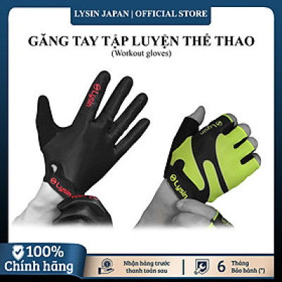 Lysin - găng tay bọc nửa ngón tập gym, thể dục, xe đạp, tạ lure, câu cá, xe máy chống trượt bảo vệ tay thương hiệu Nhật bản