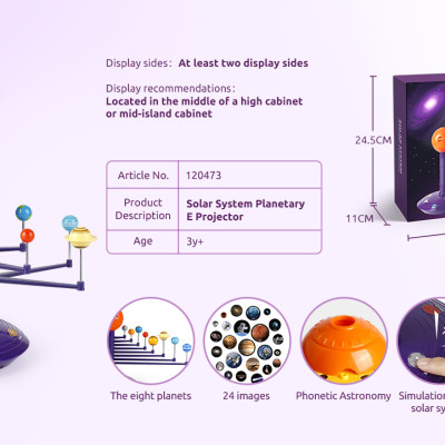 Bộ đồ chơi chiếu bóng và mô hình Hệ mặt trời - Solar System Planetary E Projector 120473ES – Chính hãng TOPBRIGHT (cho bé từ 3+)