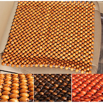 Miếng đệm lót ghế hạt tròn gỗ hương cao cấp 45x45 cm - Hàng chính hãng (Giao màu ngẫu nhiên)