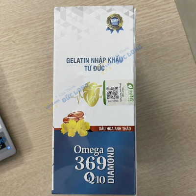 Omega 369 Q10 Diamond – cho Trái tim khỏe, mắt sáng, GIẢM CHOLESTEROL, ngủ ngon – Hộp 1 lọ x 50 viên