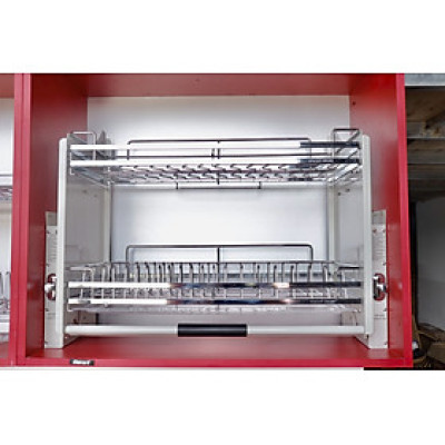 {Hàng chính hãng} Giá bát đĩa di động nâng hạ Gerari chính hãng, chất liệu Inox bóng cao cấp