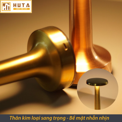 Đèn Bàn Led Quầy Bar HUTA RESDIA2 Cảm Ứng Pin Sạc, Điều Chỉnh Ánh Sáng Trang Trí Nhà Hàng Quán Cà Phê Bàn Ăn Lounge Quán Bar