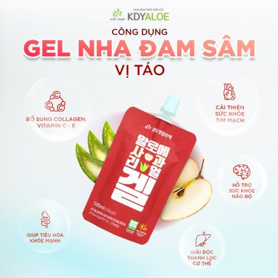 GEL NHA ĐAM SÂM TÁO HỮU CƠ GÓI 100ml KHỎE TIÊU HÓA