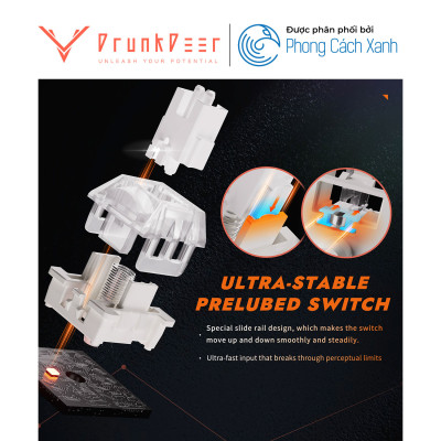 Bàn phím từ HE DrunkDeer G75 | Magnetic Switch - Rapid Trigger - Hàng Chính Hãng