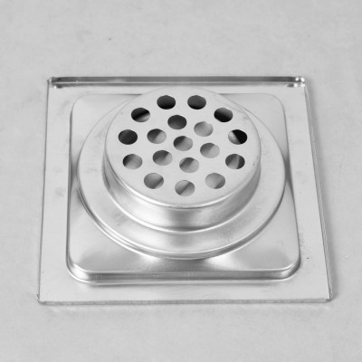 Phễu thoát sàn, ga thoát sàn Inox chống hôi kích thước 15 x15 cm phi 90