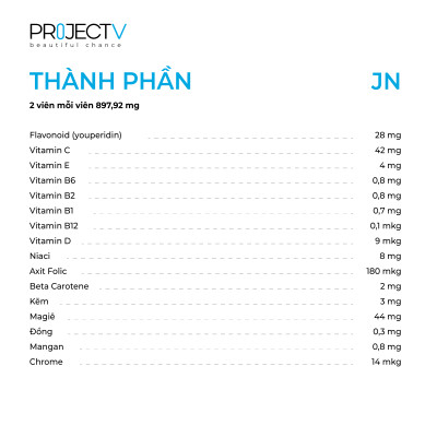 Thực Phẩm Sức Khỏe Cho Trẻ JN & JNB Junior Hit - Tăng Trưởng và Năng Lượng - PROJECT V - Hộp 60 Viên - Xuất xứ Pháp, Hàng Chính Hãng