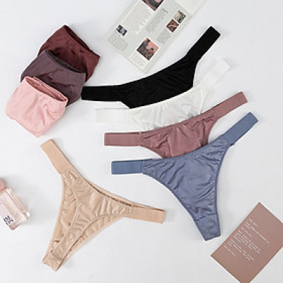 Combo 5 quần lót liền mạch lụa băng gợi cảm mới cho nữ cạp thấp thể thao yoga vô hình cho nữ Q8255