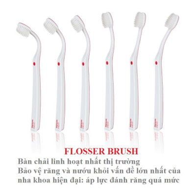 Bàn chải răng siêu mềm siêu bền edelwhite FLOSSER BRUSH dòng cao cấp
