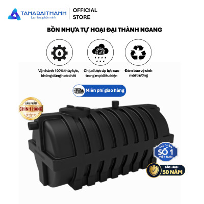 Bồn nhựa tự hoại Đại Thành Ngang 1700L 2200L Chính Hãng, Bảo hành 50 năm, Chỉ bán khu vực miền Bắc