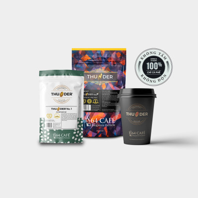 Cà Phê Hảo Hạng (Specialty Coffee) Tinh Khiết Không Tẩm Không Độn Thương Hiệu Quốc Tế 1864 CAFÉ EL BORBOLLÓN Nguyên Hạt Khối Lượng Tịnh 220g – 1864 CAFÉ