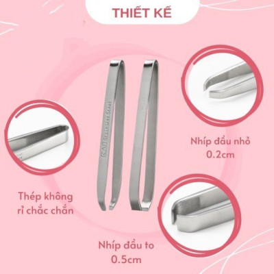 Nhíp Nhổ Lông Mày Bằng Thép Không Gỉ Kai Tweezer 4959-HK0421