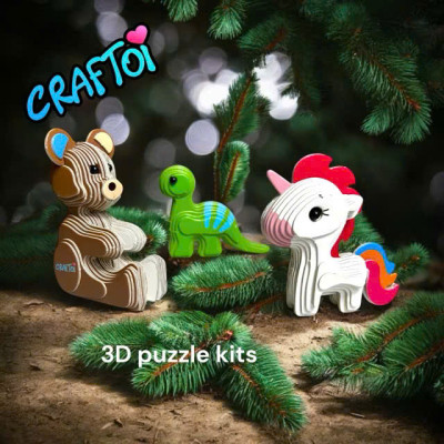 Bộ mô hình đồ chơi lắp ráp xếp hình DIY 3D Đồ Chơi Xây Dựng Mô Hình Giáo Dục Trẻ Em CRAFTOI 3D Puzzel Kit Dinosaur Joey