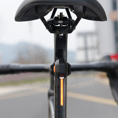 Đèn đuôi xe đạp đường phố với led chảy giọt nước YQ-208 , chống nước, Led COB độ sáng cao, dung lượng pin 500 mAH sạc Type-C sử dụng lên đến 18h tùy chế độ - Mai Lee