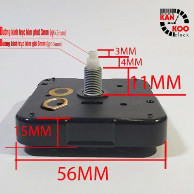 Máy đồng hồ treo tường kim trôi Nhật Bản chính hãƞg hiệu Shinfuku cốt dài 18 (trục vặn ốc 11mm)-bảo hành 5 năm