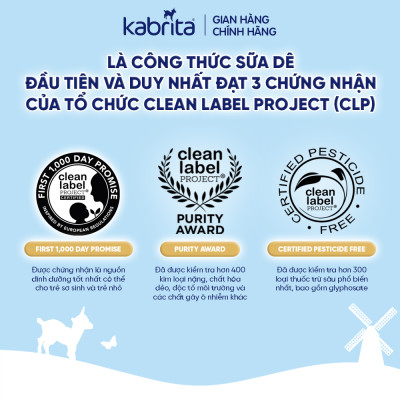 [Phiên bản mới] Sữa dê Kabrita số 1 cho trẻ 0-12 tháng - Lon 800g