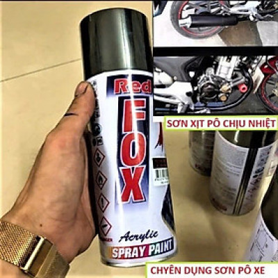 Sơn Chịu Nhiệt Chống Cháy FOX 400ml: Sự Lựa Chọn Hoàn Hảo Cho Trang Trí Pô XMáy và ÔJTô, 