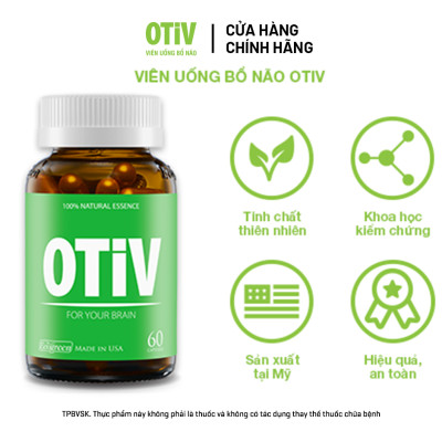 Combo 2 hộp OTIV bổ não 60 viên tặng 1 hộp 15 viên