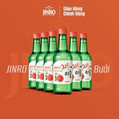 [CHÍNH HÃNG] Soju Hàn Quốc JINRO VỊ BƯỞI 360ml - Combo 6 chai