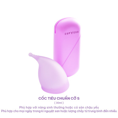Cốc nguyệt san tiêu chuẩn S Cup cỡ S (30ml) Cup Yess chính hãng, an toàn, phù hợp mọi cơ địa