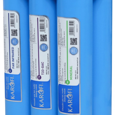 Combo 10 Lõi lọc Karofi - Đúc Nguyên Khối SMAX Hiệu Suất Cao HP 6.2 - Màng RO 100GDP USA - Alkaline - Hydrogen - Hàng Chính Hãng