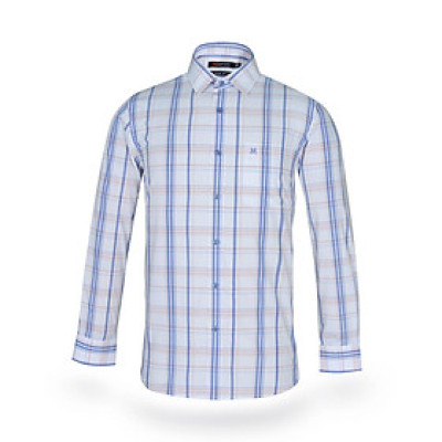 Áo sơ mi nam KHATOCO dài tay kẻ caro A1MD468T1-CNCR257-2412-D