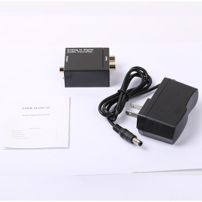 SOAIY Bộ chuyển đổi âm thanh AV RCA R L AUDIO sang Optical Coaxial - Hàng Nhập Khẩu